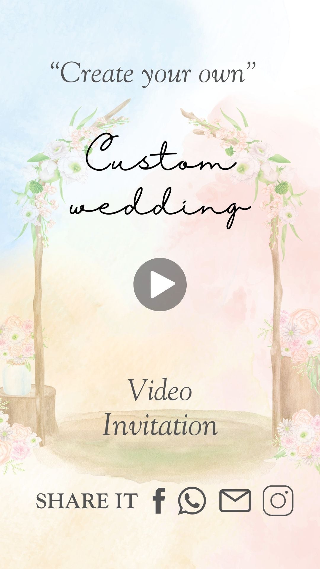 Custom Animated Wedding Video Invitation - urnotinvitedCustom InvitationyourenvitedurnotinvitedAny Theme InviteCustom Animated Wedding Video Invitation