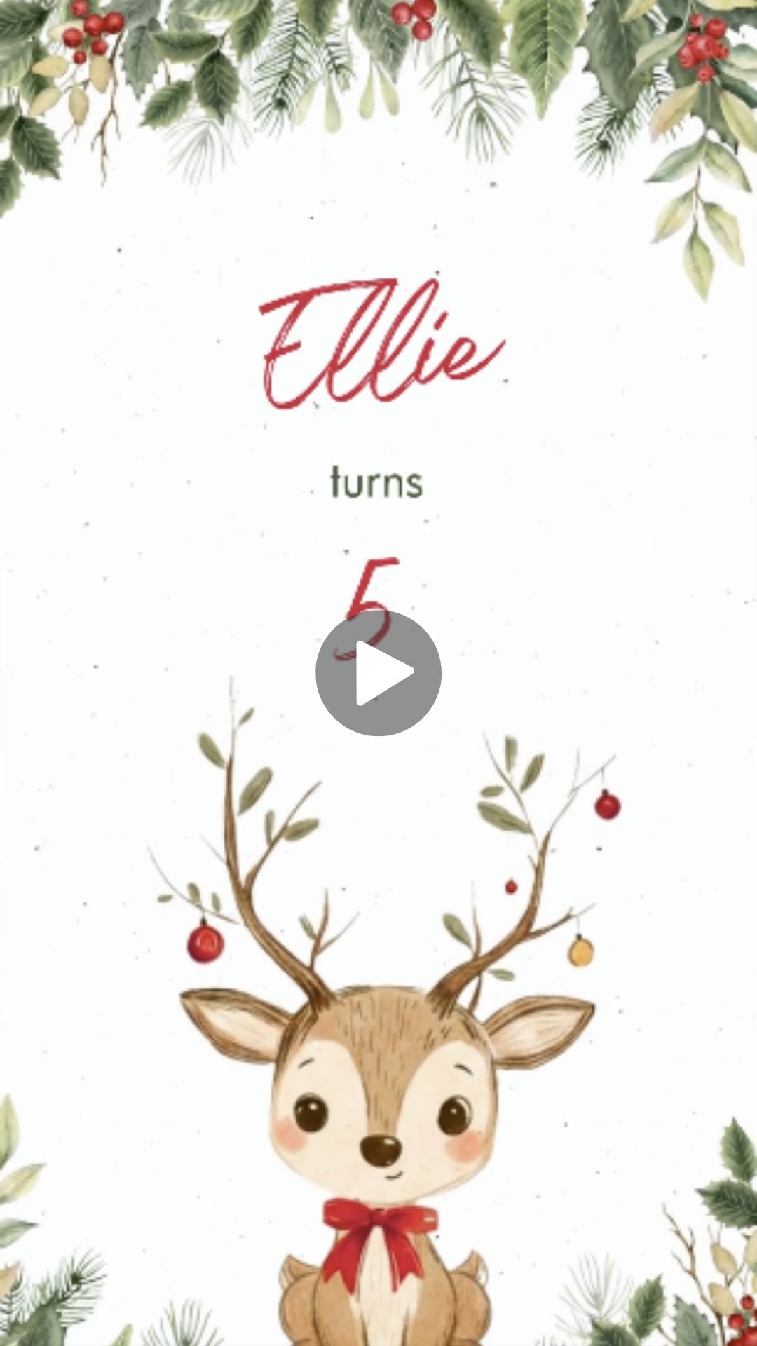 Cute Winter Reindeer Birthday video invitation - Oh Deer Reindeer Birthday Party Invite | Canva Template | Instant Download - urnotinvitedKIds BirthdayyourenvitedurnotinvitedINV-0242Video OnlyCute Winter Reindeer Birthday video invitation - Oh Deer Reindeer Birthday Party Invite | Canva Template | Instant Download