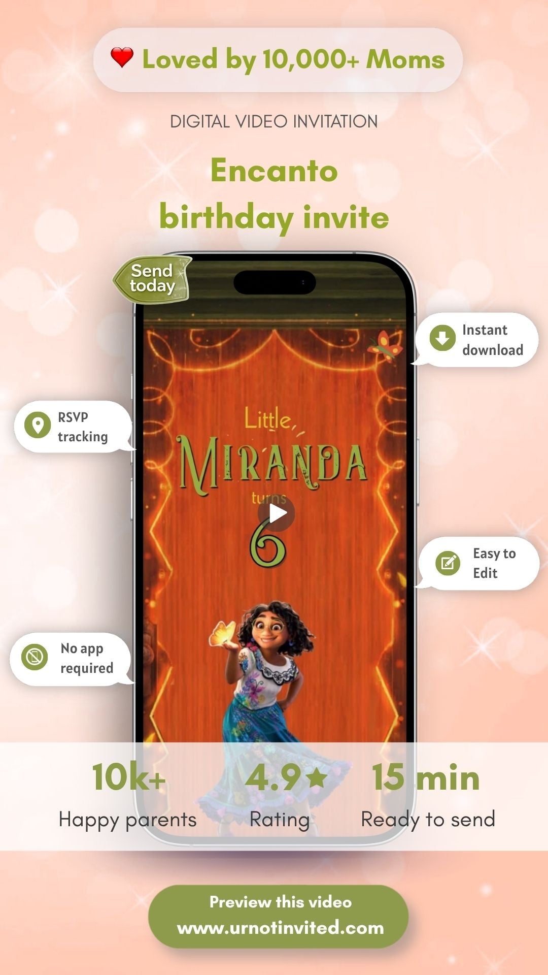 Encanto Theme Birthday Video Invite – Colorful Floral Party Animated Invitation - Encanto Theme Birthday Party Invite | Canva Template | Instant Download - urnotinvitedKIds BirthdayurnotinvitedurnotinvitedINV-1019Video OnlyEncanto Theme Birthday Video Invite – Colorful Floral Party Animated Invitation - Encanto Theme Birthday Party Invite | Canva Template | Instant Download