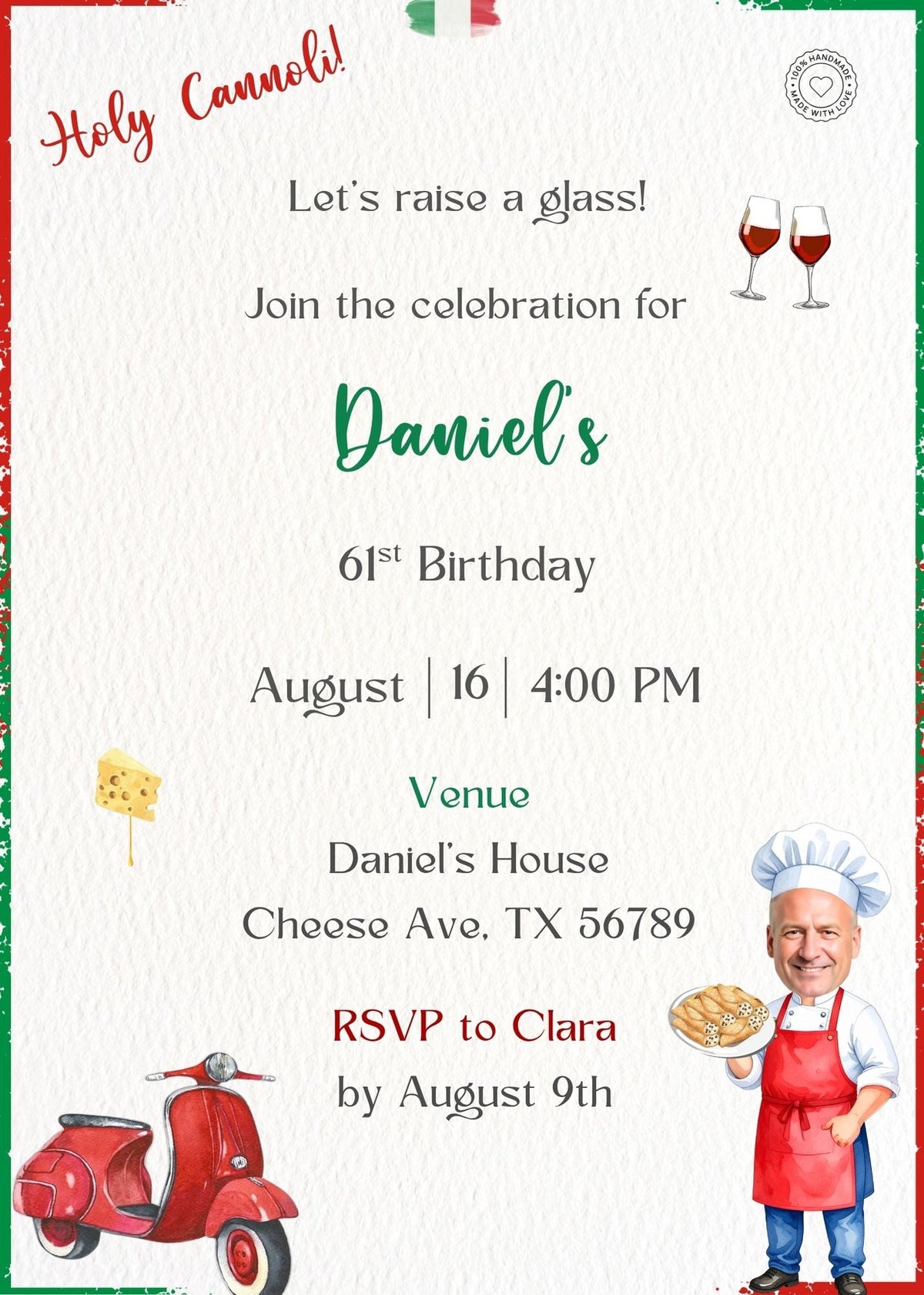 Holy Cannoli Birthday Invitation for Boys | Funny Italian Theme Invite | Custom Kids Face Poster 5x7 | Meatball & Spaghetti Party | Digital Download - urnotinvitedurnotinvitedurnotinvitedHoly Cannoli Birthday Invitation for Boys | Funny Italian Theme Invite | Custom Kids Face Poster 5x7 | Meatball & Spaghetti Party | Digital Download
