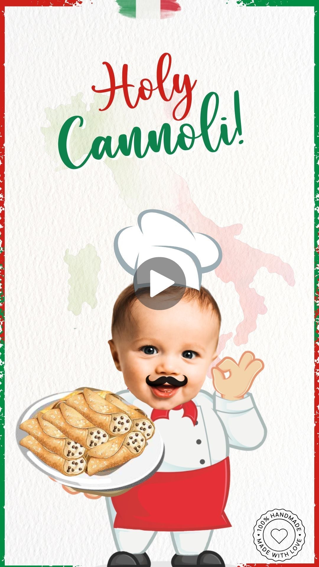 Holy Cannoli Birthday Invitation - Italian Holy Cannoli Theme Invite - urnotinvitedKIds BirthdayurnotinvitedurnotinvitedINV-1063Video Onlycannoli birthday
