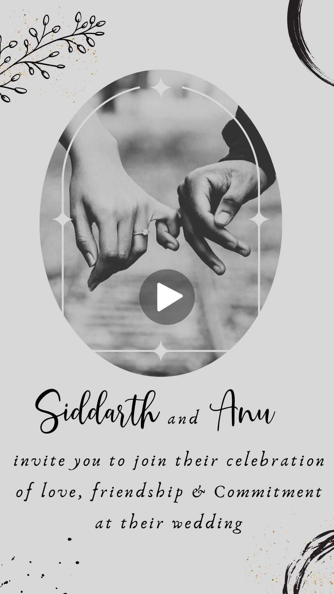 Indian Black and White Wedding Invitation - Wedding Black and White Theme Digital Invite - Save The Date - urnotinvitedWeddingurnotinvitedurnotinvitedINV-1314Video OnlyIndian Black and White Wedding Invitation - Wedding Black and White Theme Digital Invite - Save The Date