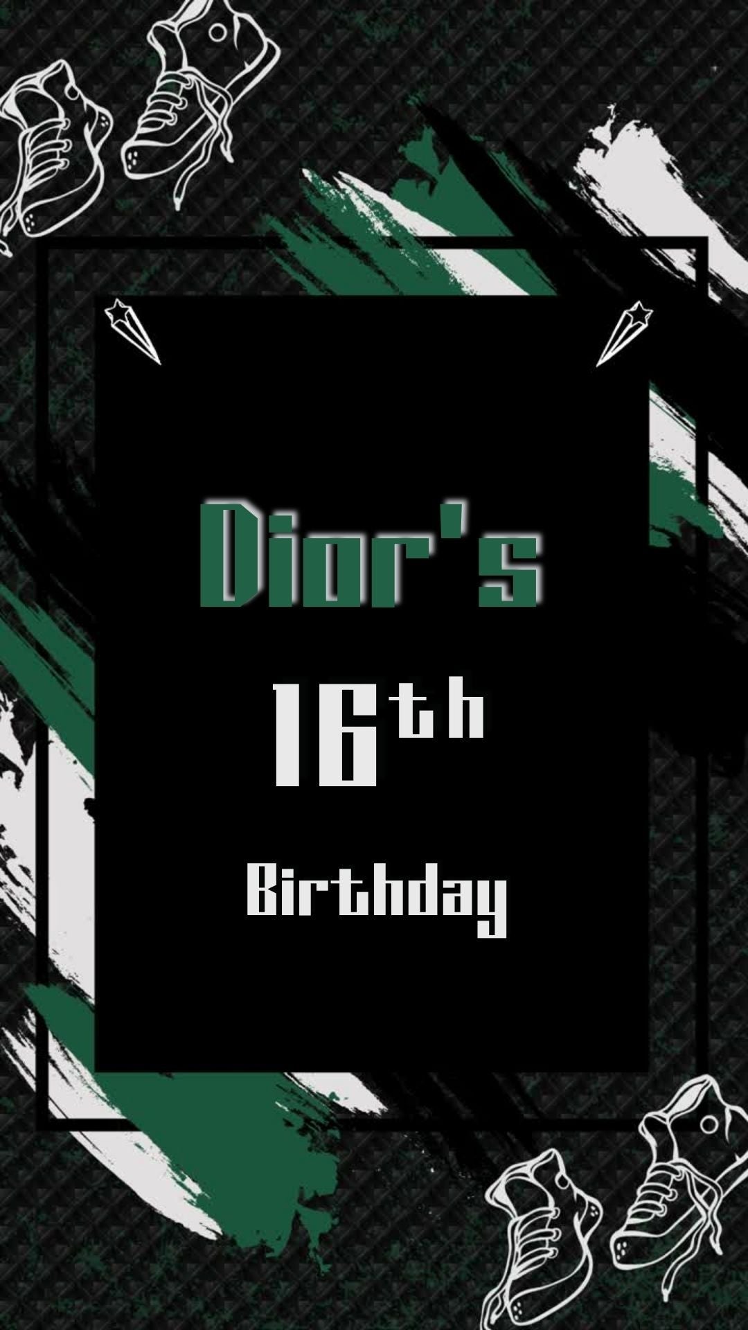 Sneaker Ball Birthday Video Invitation – Green Sneaker Theme Digital Party Invite | Canva Template | Instant Download - urnotinvitedAdult BirthdayurnotinvitedurnotinvitedINV-1046Video OnlySneaker Ball Birthday Video Invitation – Green Sneaker Theme Digital Party Invite | Canva Template | Instant Download