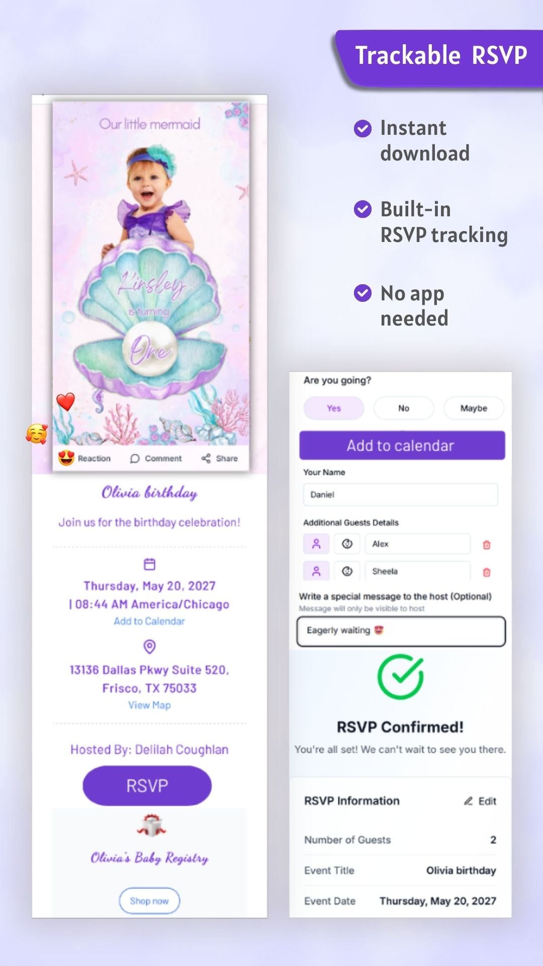 Invitación en vídeo de despedida de soltera dibujada a mano - Invitación digital con tema de despedida de soltera dibujada a mano 