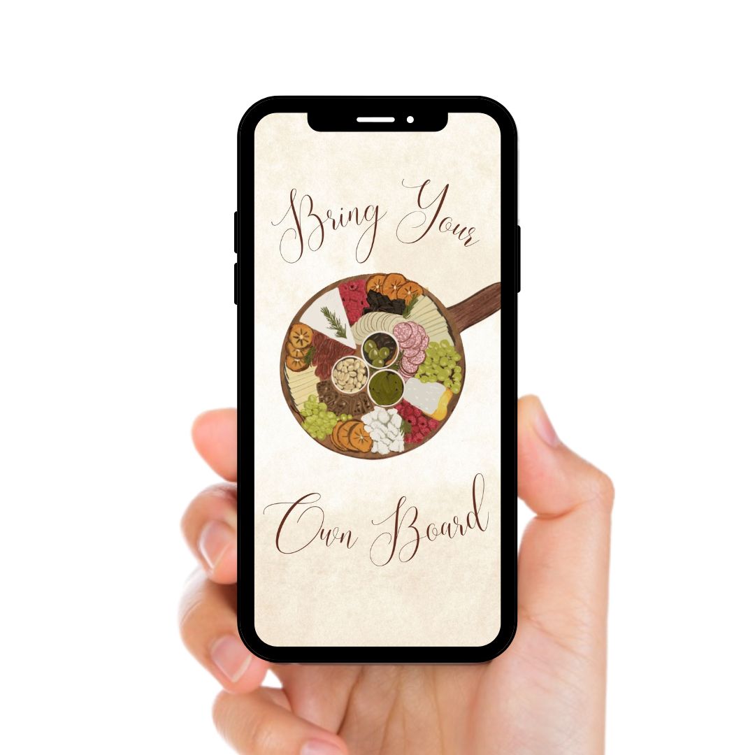 Charcuterie Board Video Invitation - Charcuterie Board Theme Digital Dinner Invite