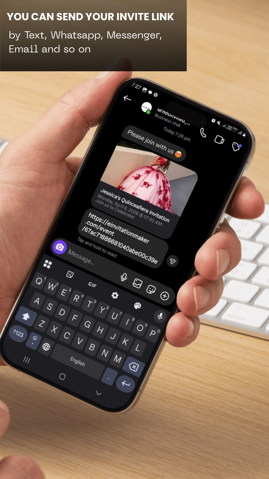 Fully Custom Bilingual Quinceañera Video Invitation (English + Your Choice) — Includes RSVP Tracking
