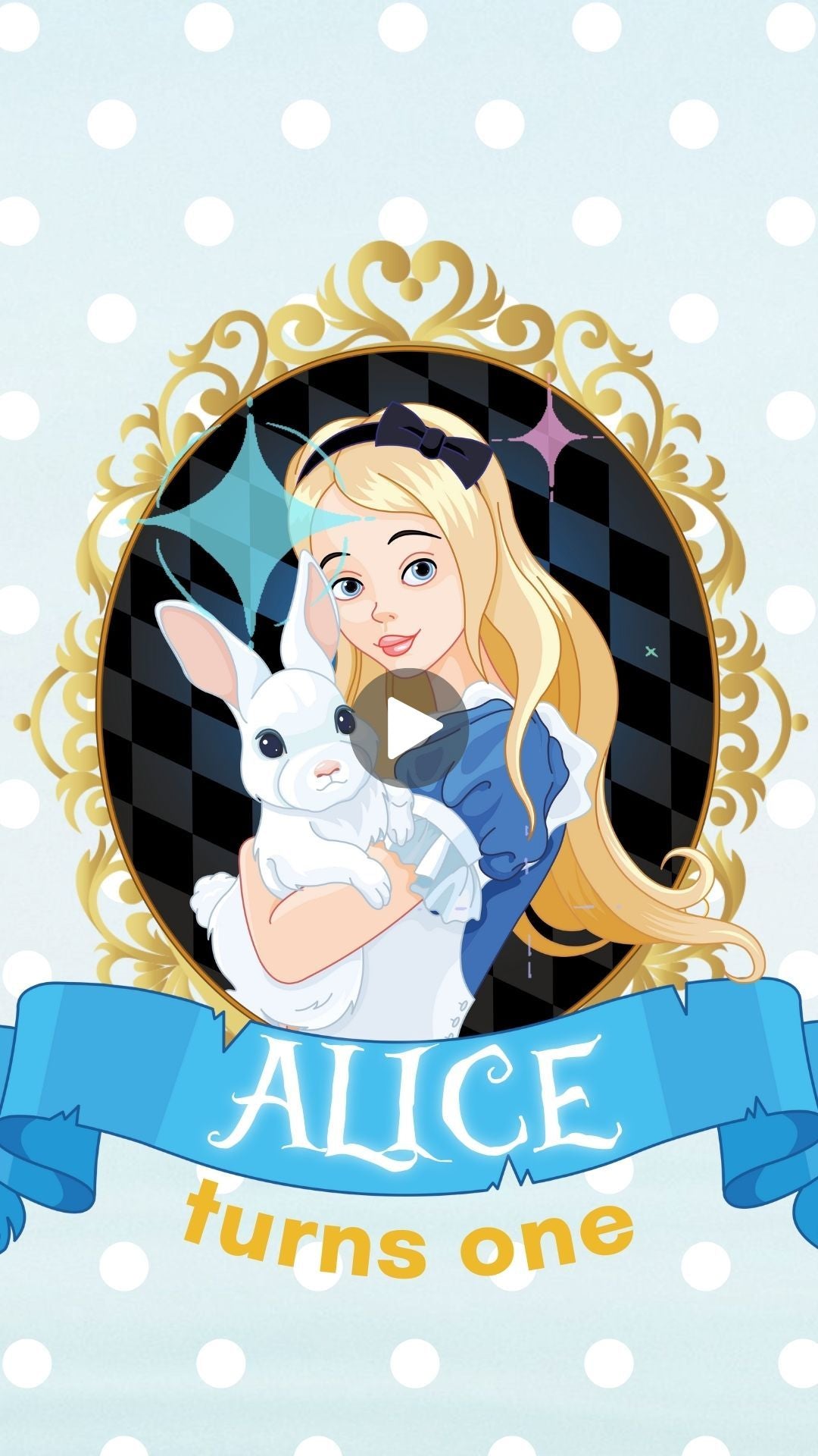Alice in Wonderland Birthday Invitation - Mad Hatter Tea Party Invite