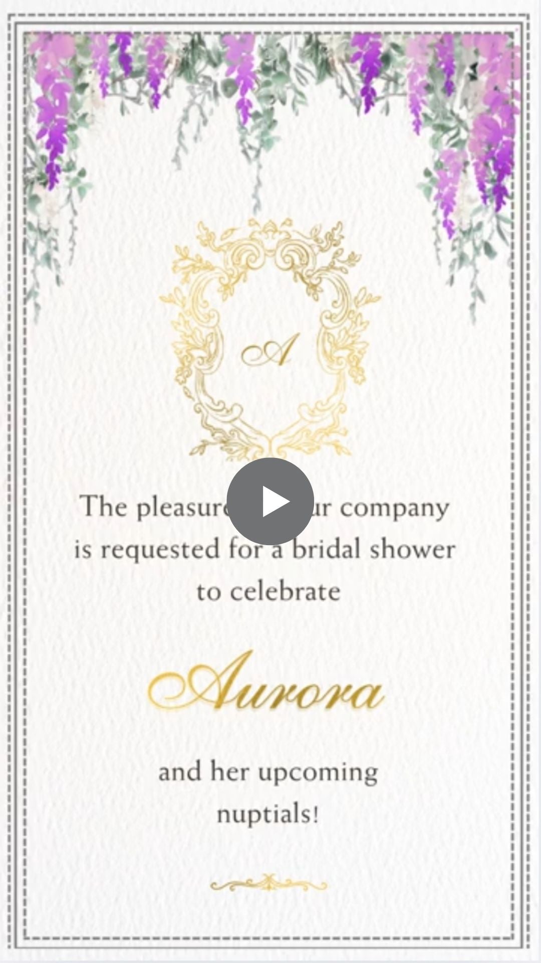 Bridgerton-Inspired Purple Bridal Shower Invitation | Elegant Regency Theme Digital Invite