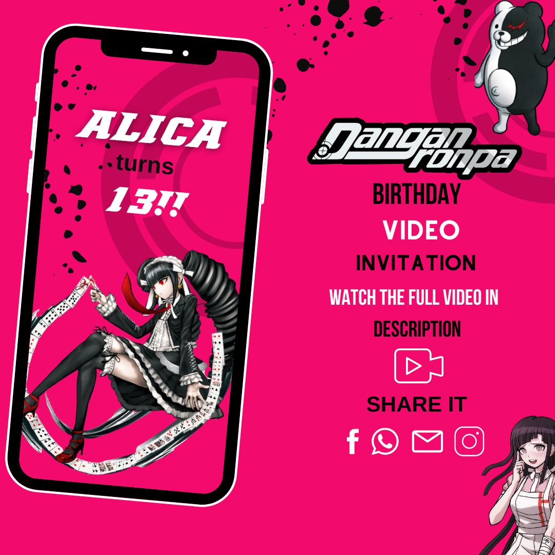 Pink Birthday Party Invitation Animated Video Invite 