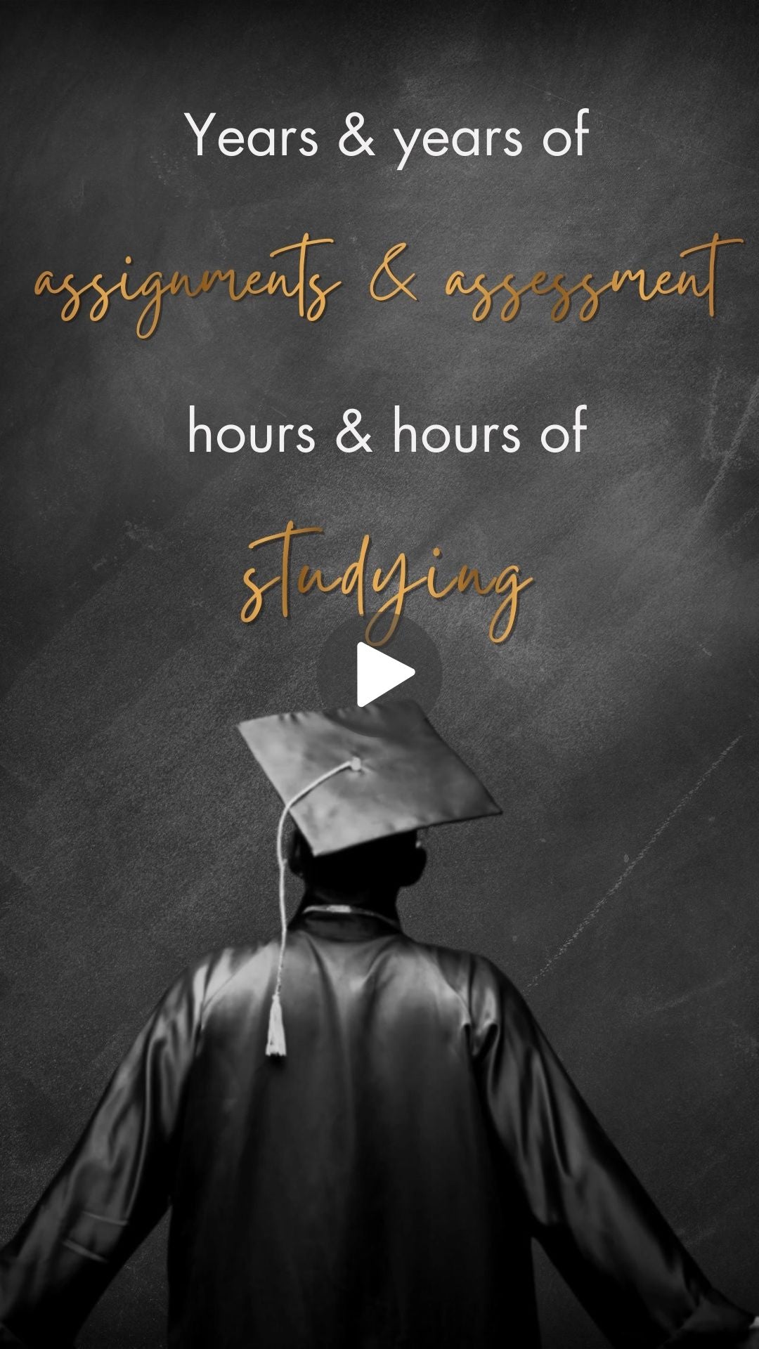 Invitación de pizarra animada a la fiesta de graduación - Invitación temática animada de graduación - Clase de 2024