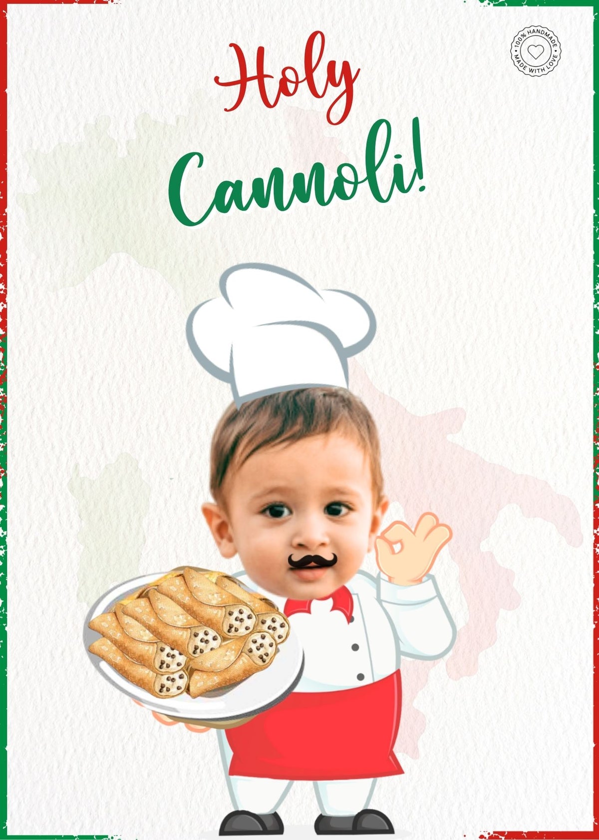 Holy Cannoli boy Birthday Bundle Product Invitations | Custom Birthday Kids Face Poster 5X7inches