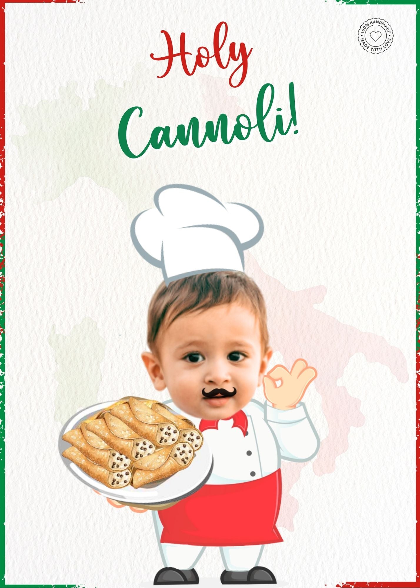 Holy Cannoli boy Birthday Bundle Product Invitations | Custom Birthday Kids Face Poster 5X7inches