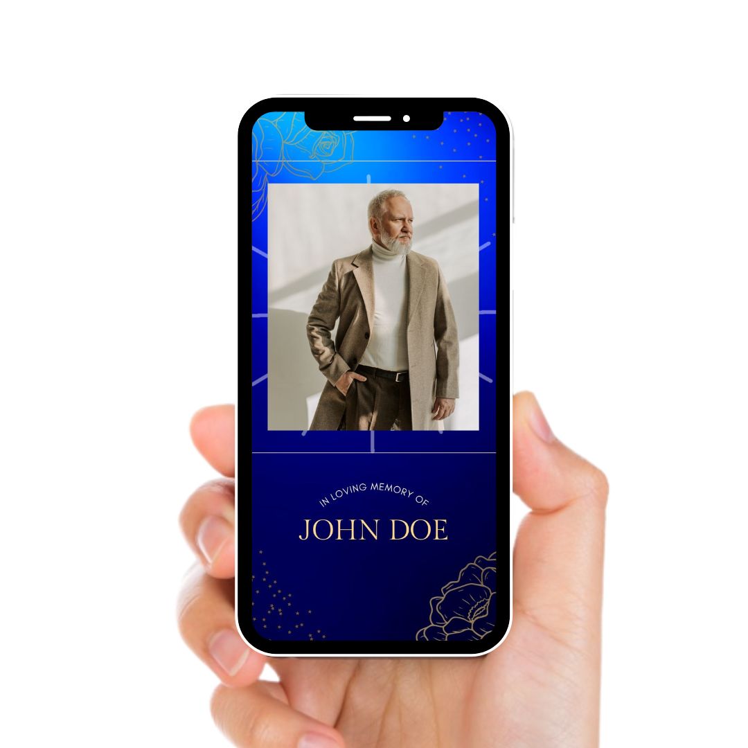 Life Dove Memorial-Men Video Invitation - Life Dove Memorial-Men Theme Invite