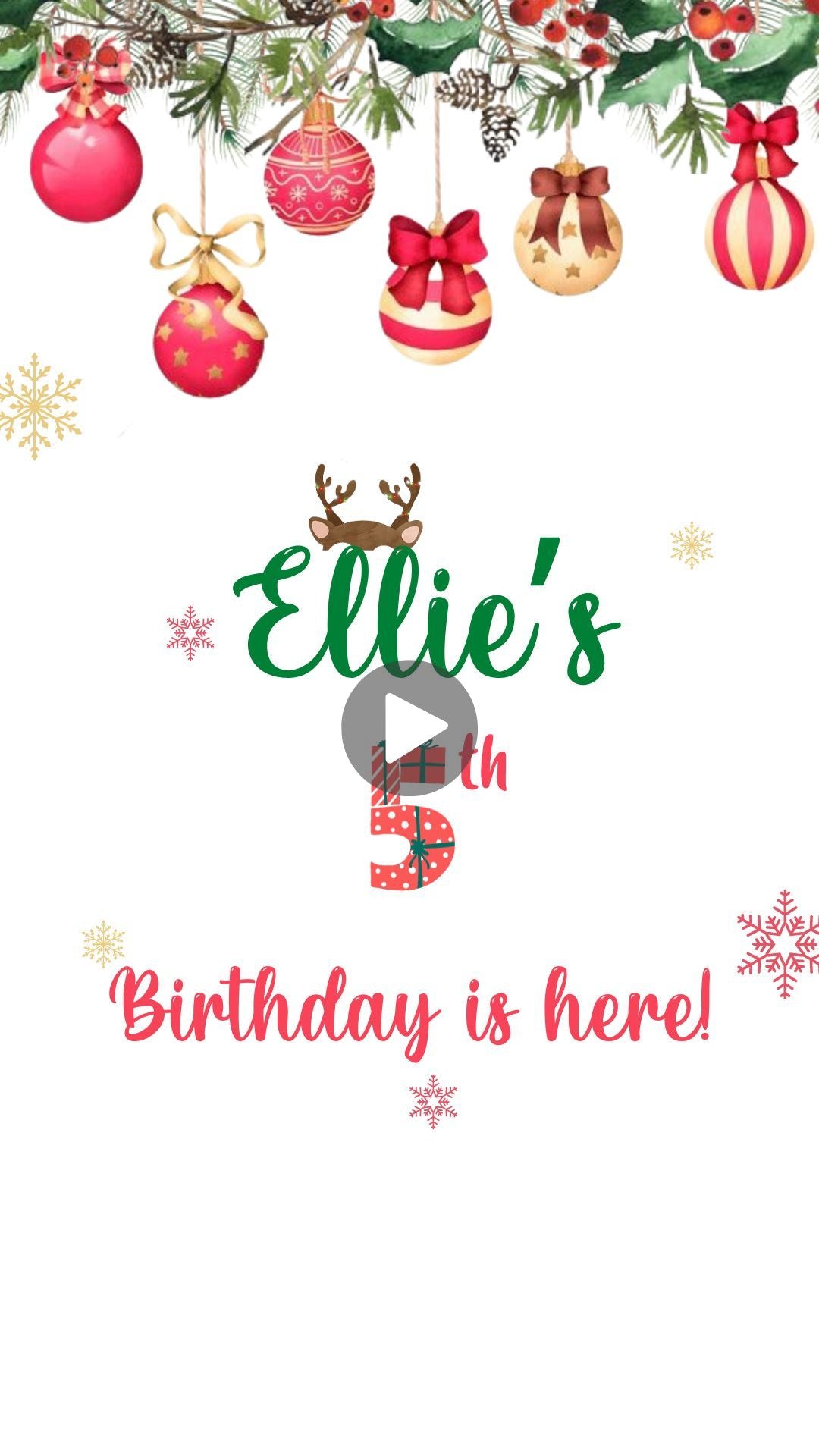 reindeer birthday invitations​