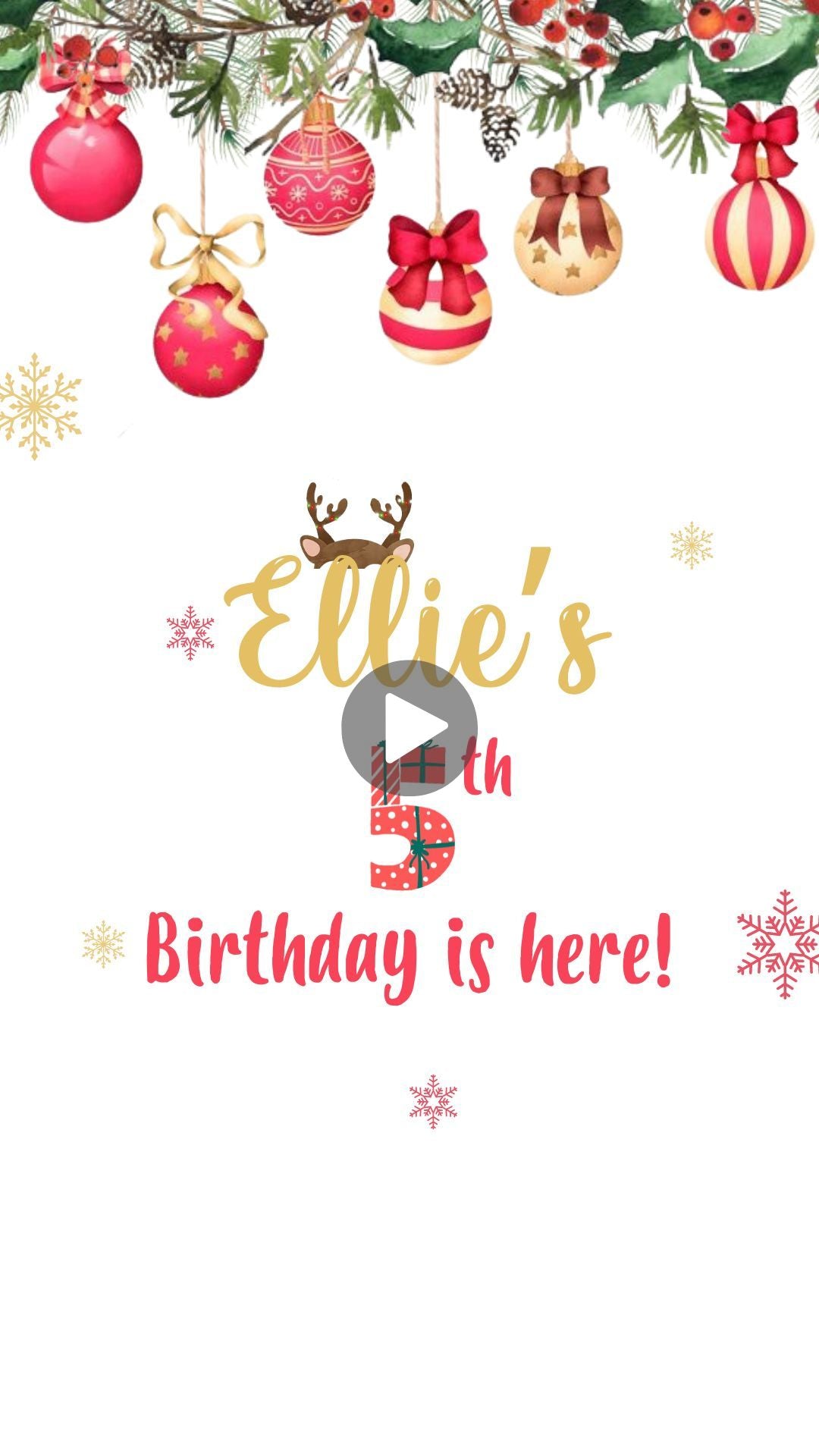 reindeer birthday invitations​