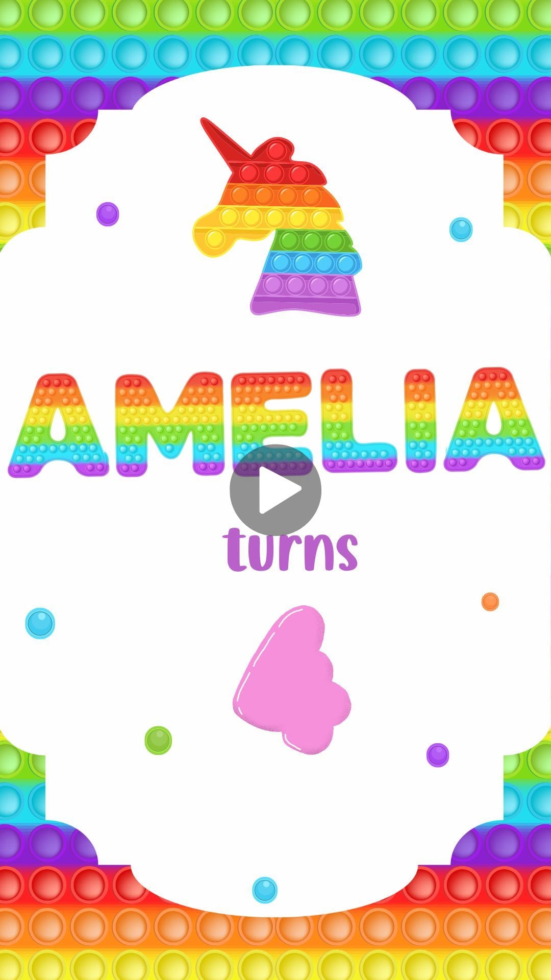 pop it birthday invitations​