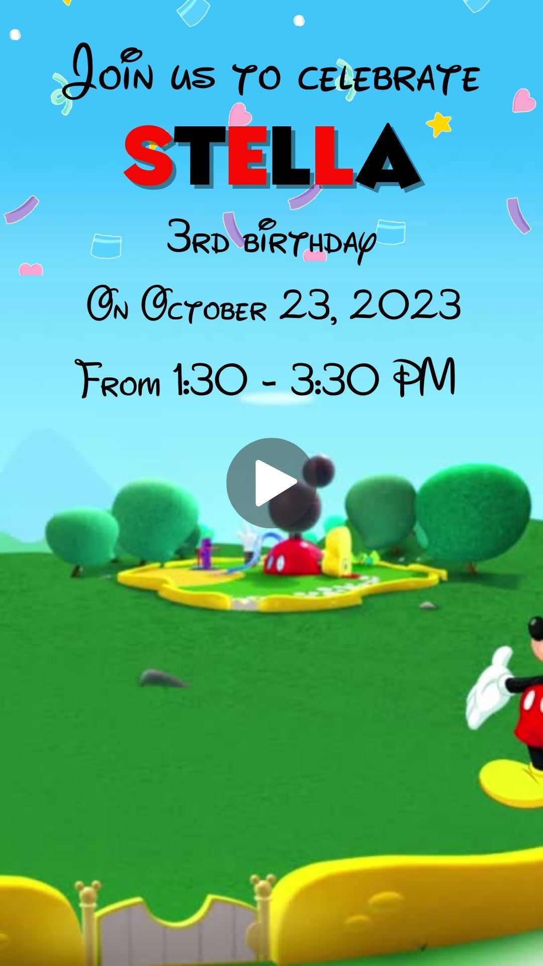 mickey mouse birthday invitations​