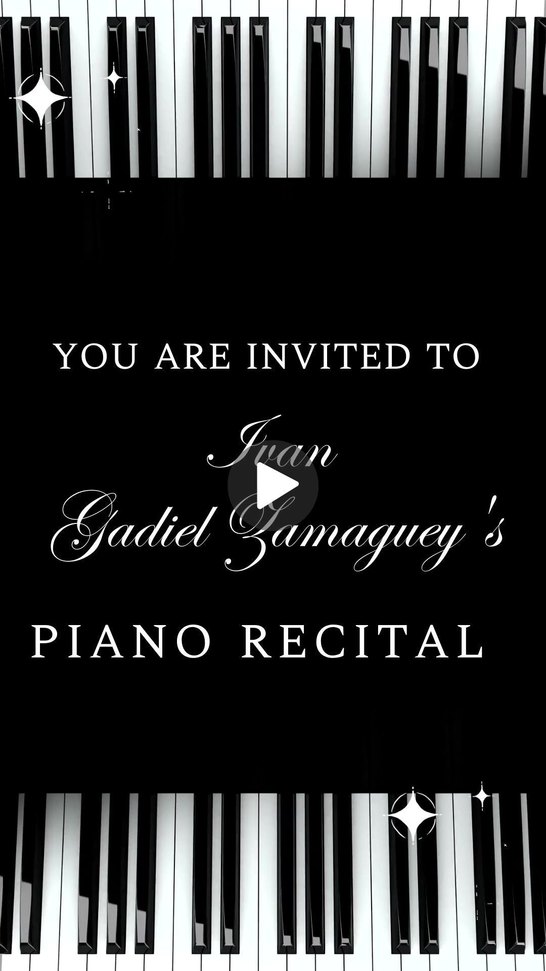 piano themed birthday party​