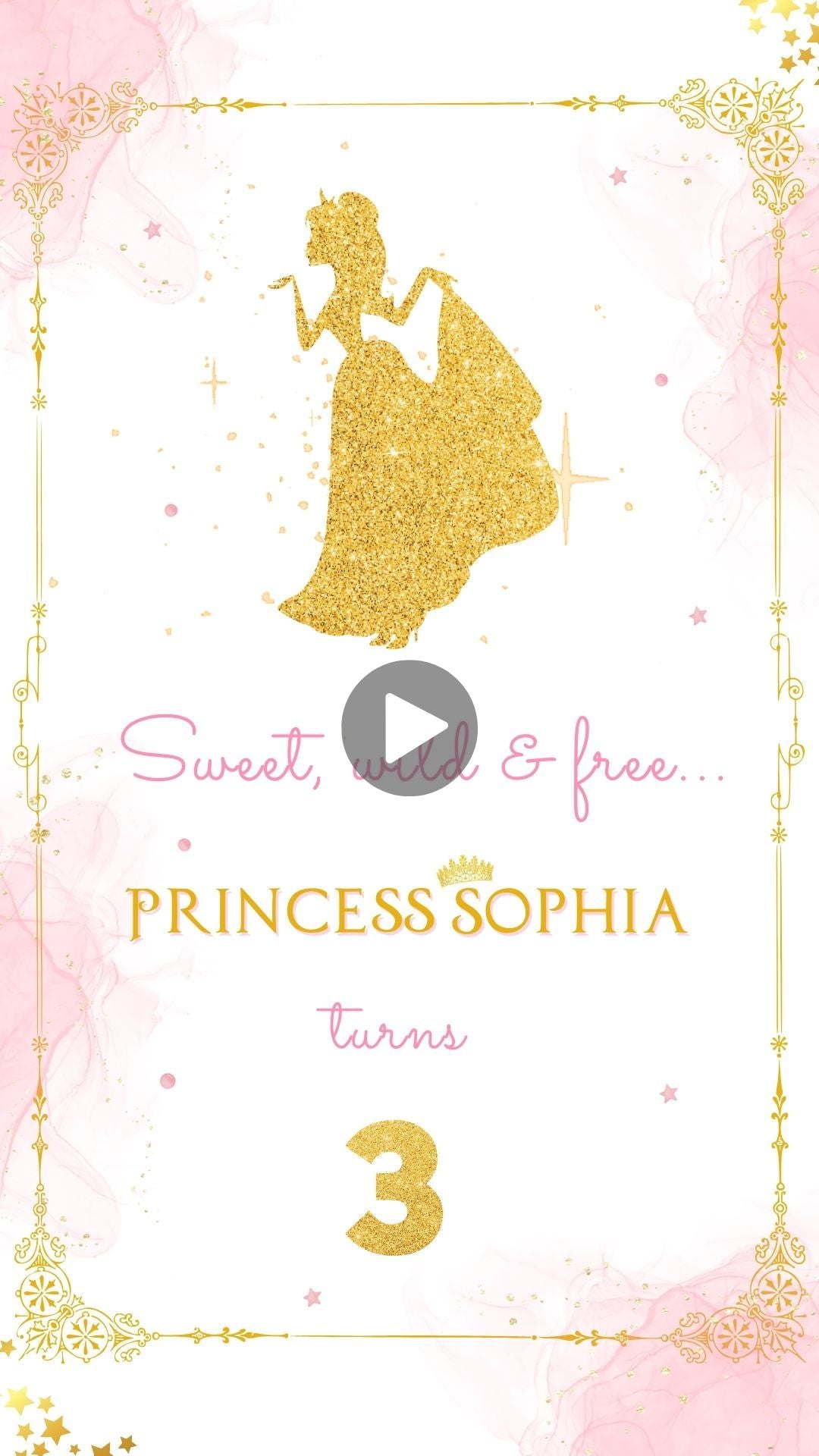 Third Times A Charm Birthday Invitation