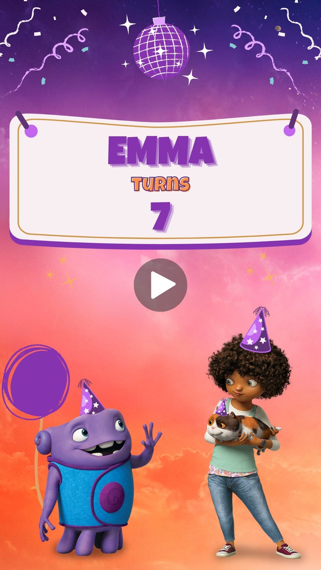 birthday party at home invitation​