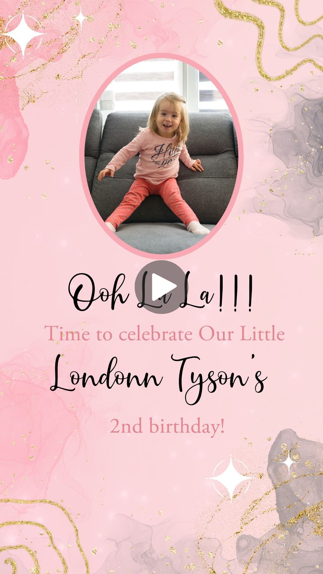 two fancy birthday invitations