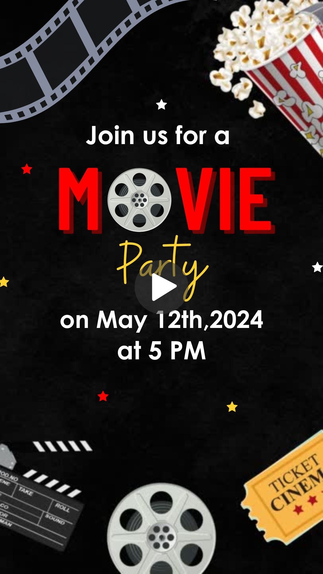 red and black birthday invitations​