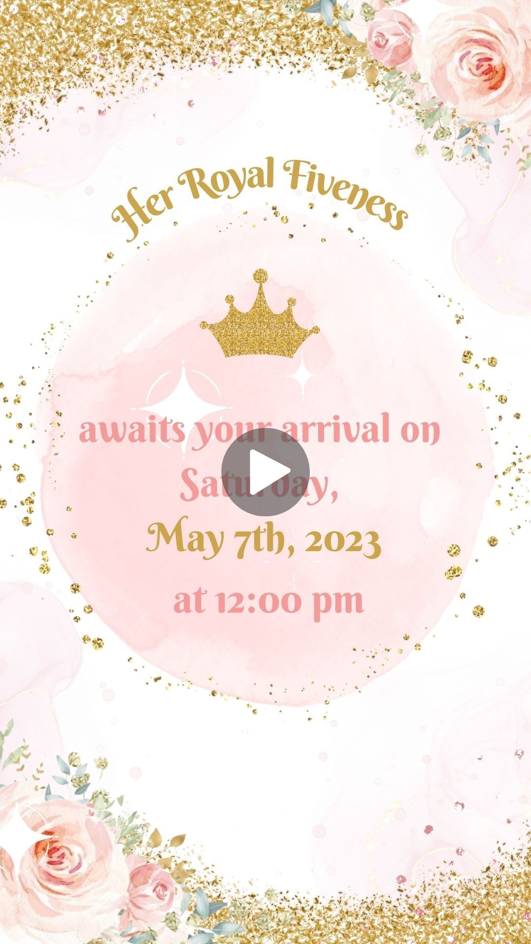 her royal fiveness birthday invitations​