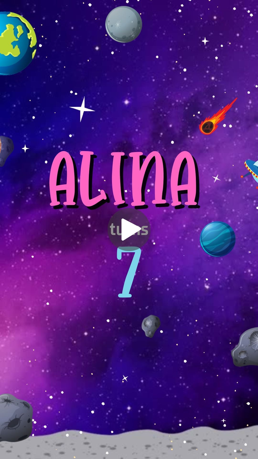 outer space birthday invitations​