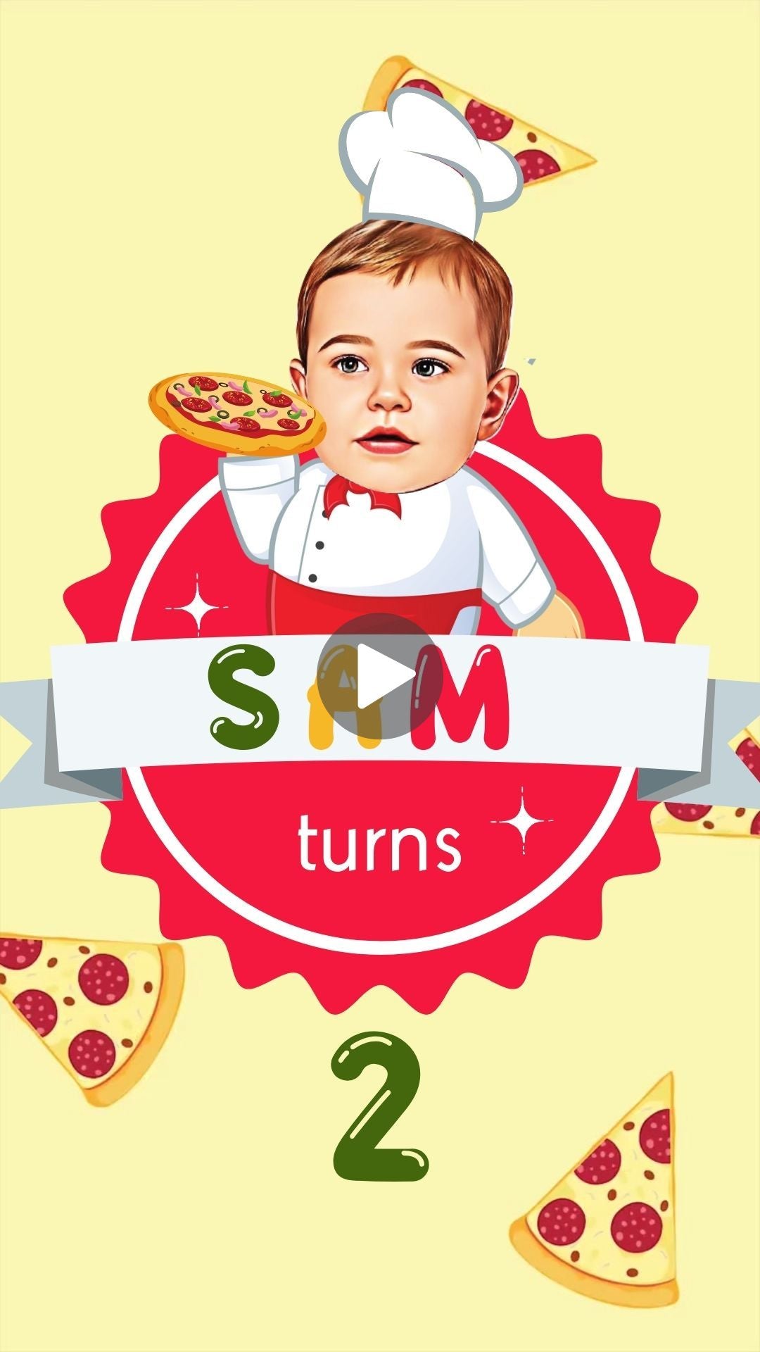 pizza party birthday invitations​