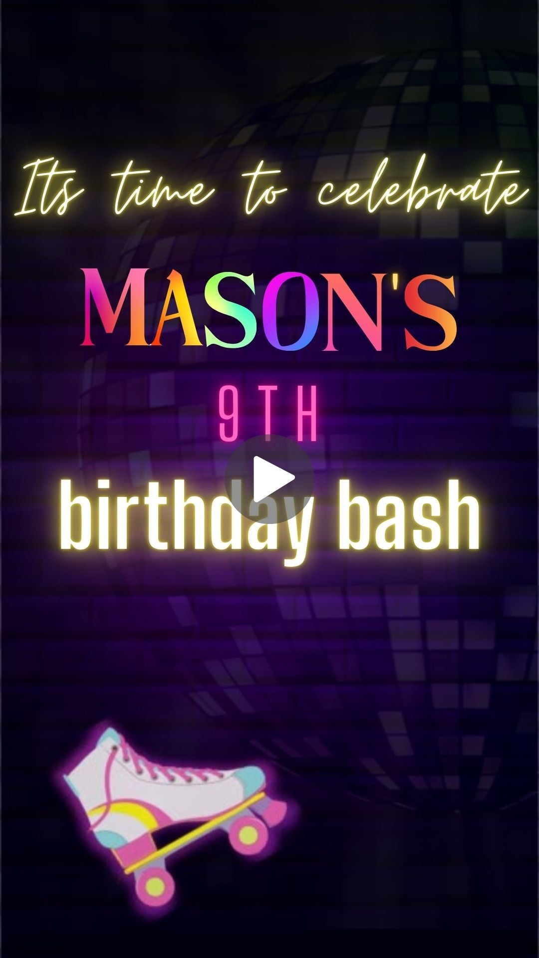 neon birthday invitations​