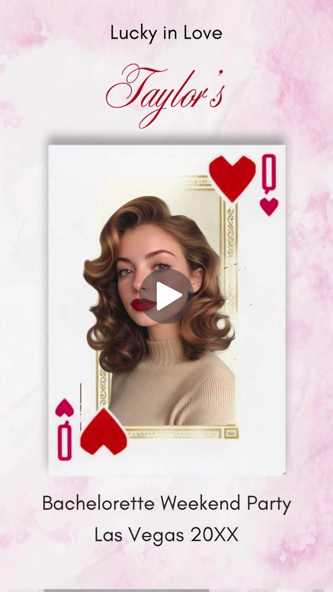 Las Vegas Bachelorette Video Invitation - Vegas Girls Trip Bachelorette Weekend Invite