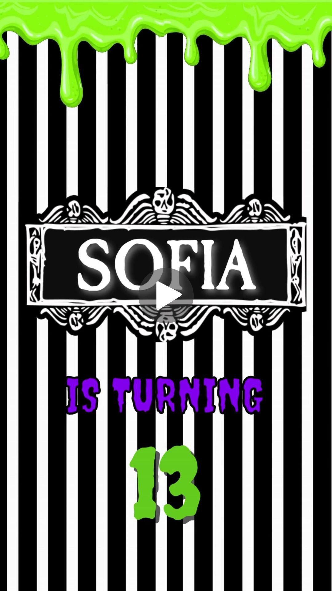 Fun Halloween Birthday Animated Video Invitation | Canva Template | Instant Download