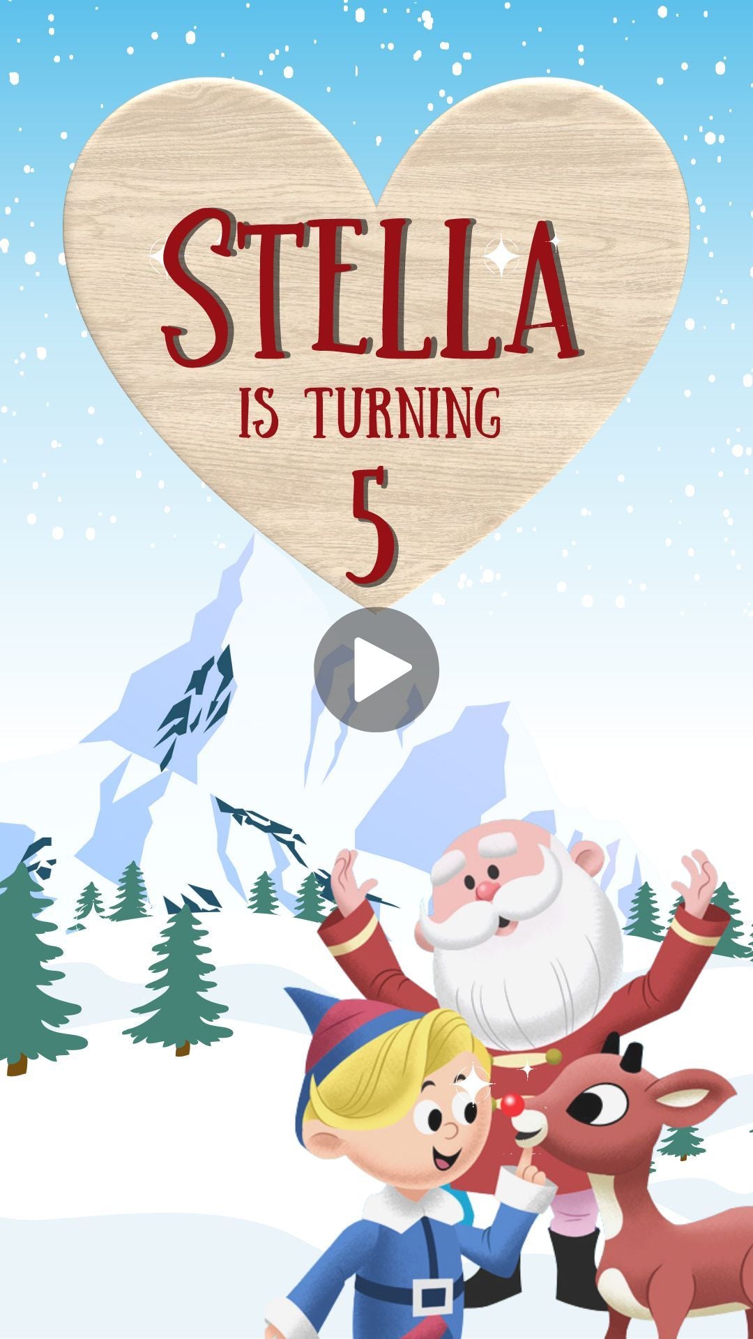 reindeer birthday invitations​