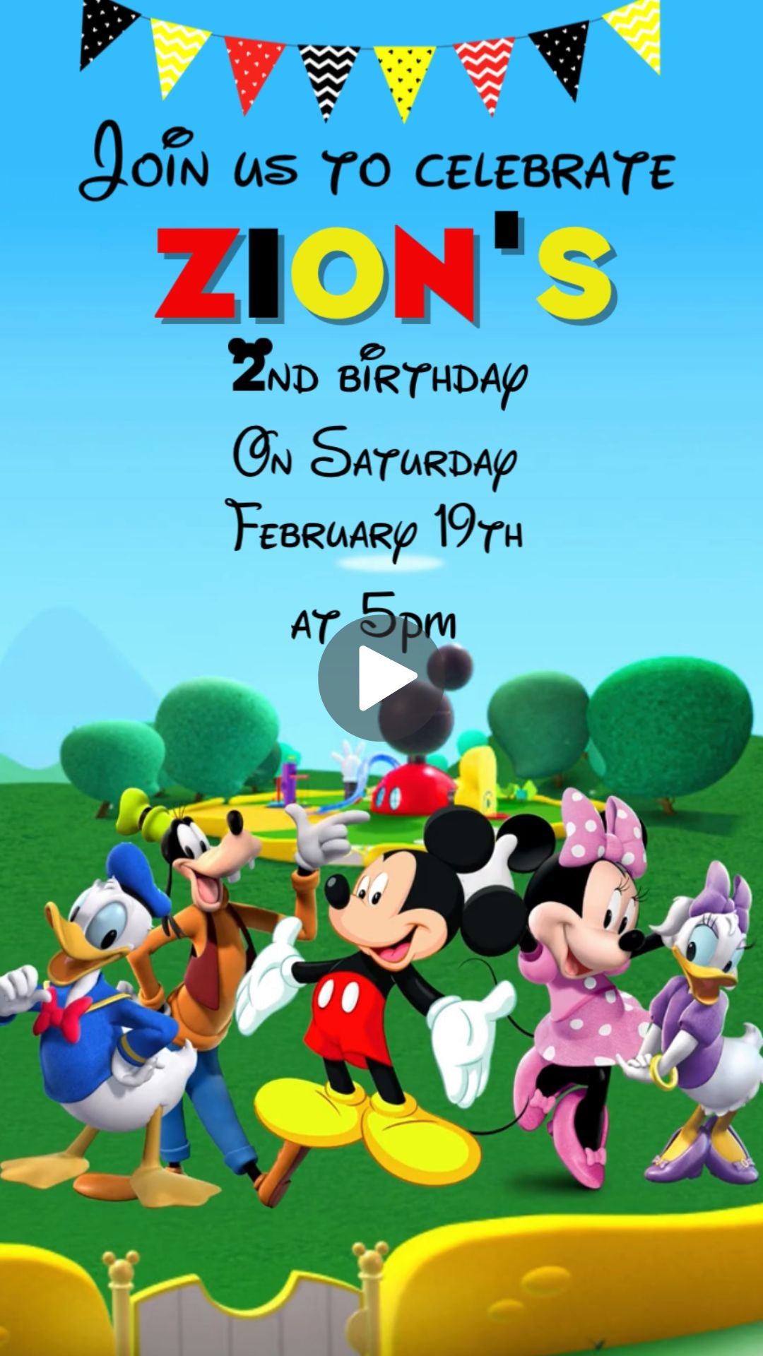 mickey mouse birthday invitations​