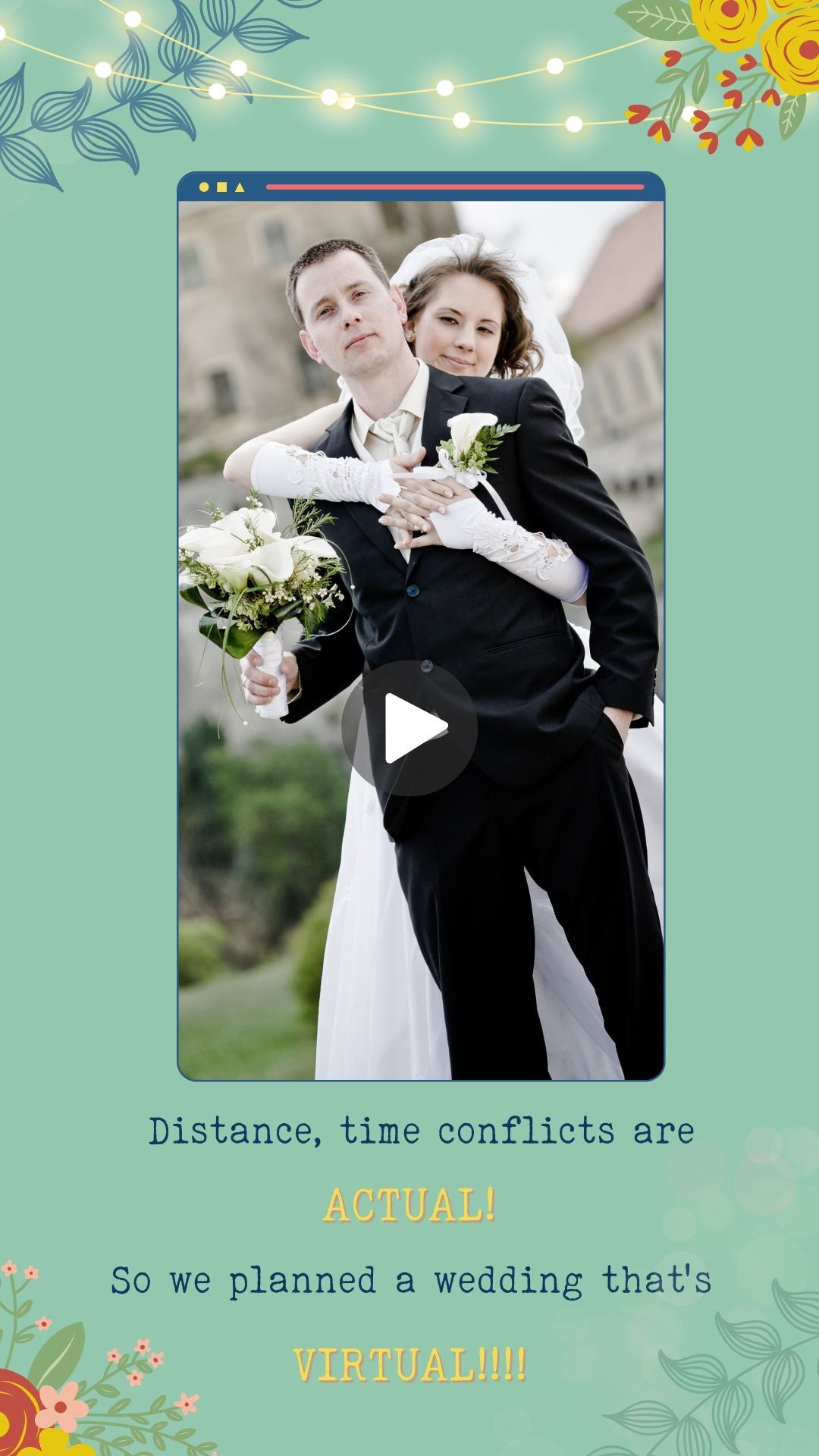 invitaciones digitales invitacion boda zoom Invitación en vídeo de boda virtual de Zoom Invitación temática de boda  de Zoom Reserve la fecha