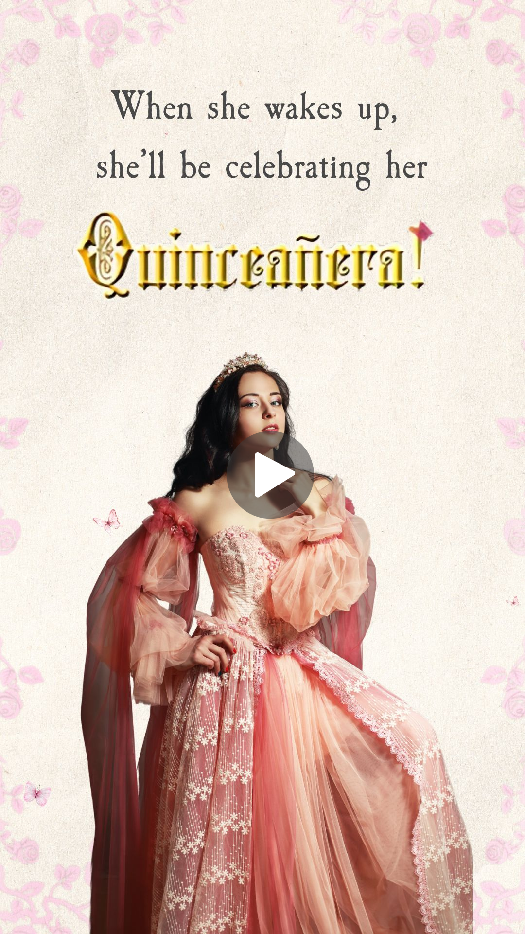 Sleeping Beauty Quinceañera Invitation - A Dream Come True Quinceañera Digital Invite