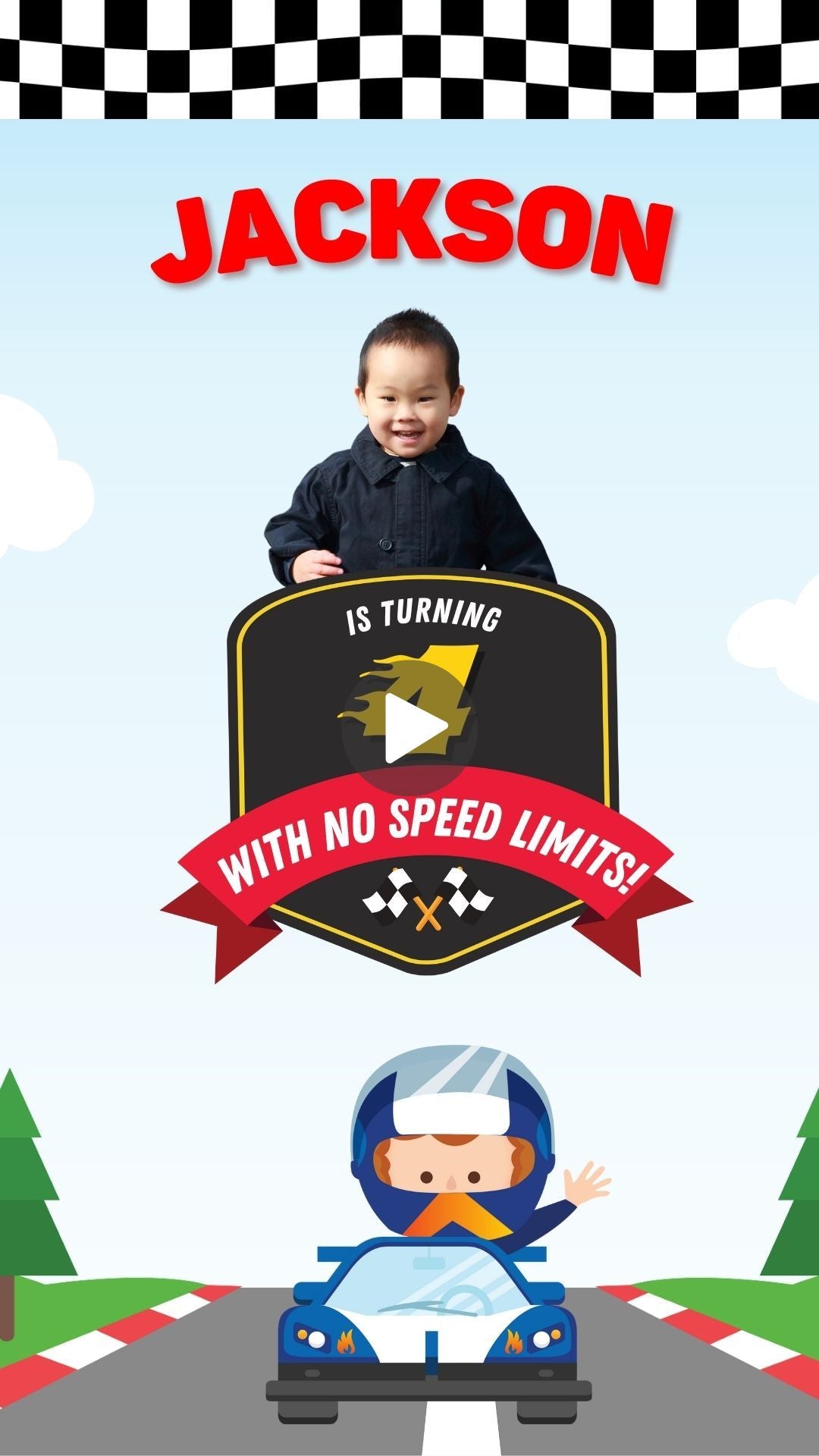 race car birthday party​