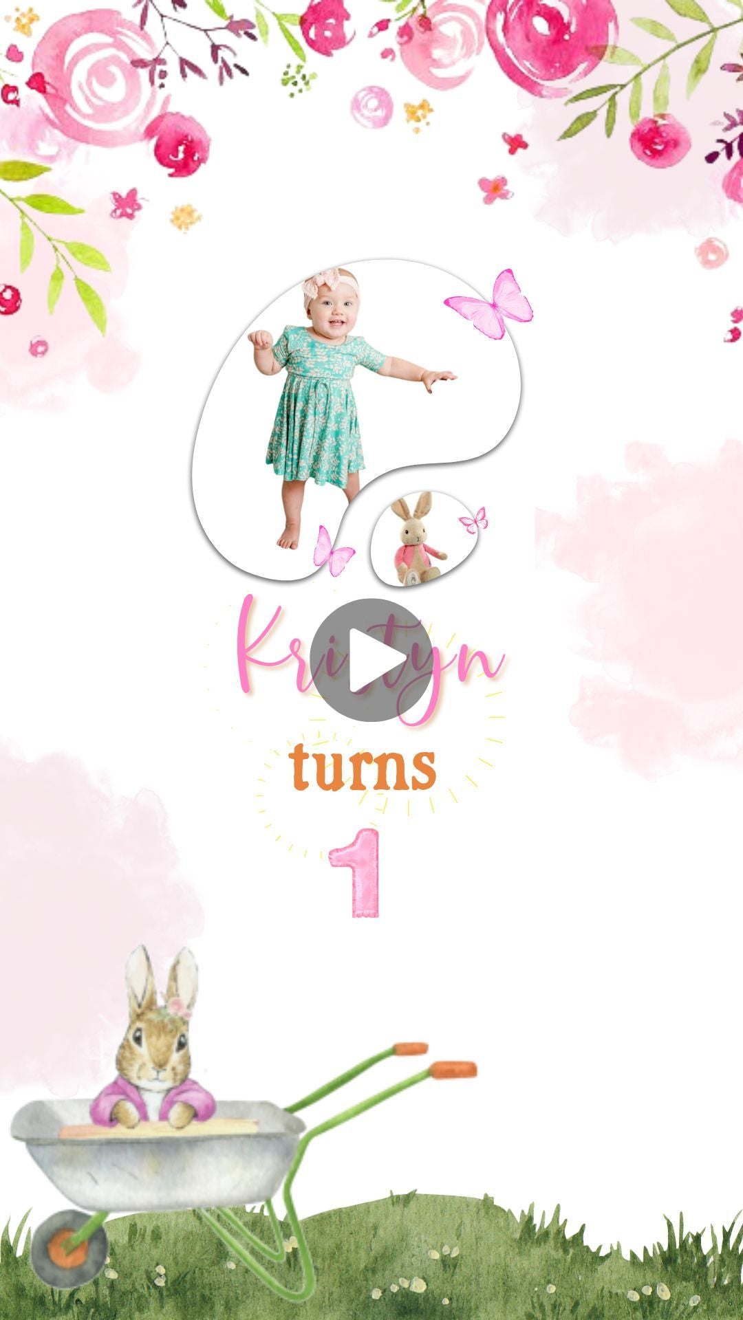 peter rabbit birthday invitations​