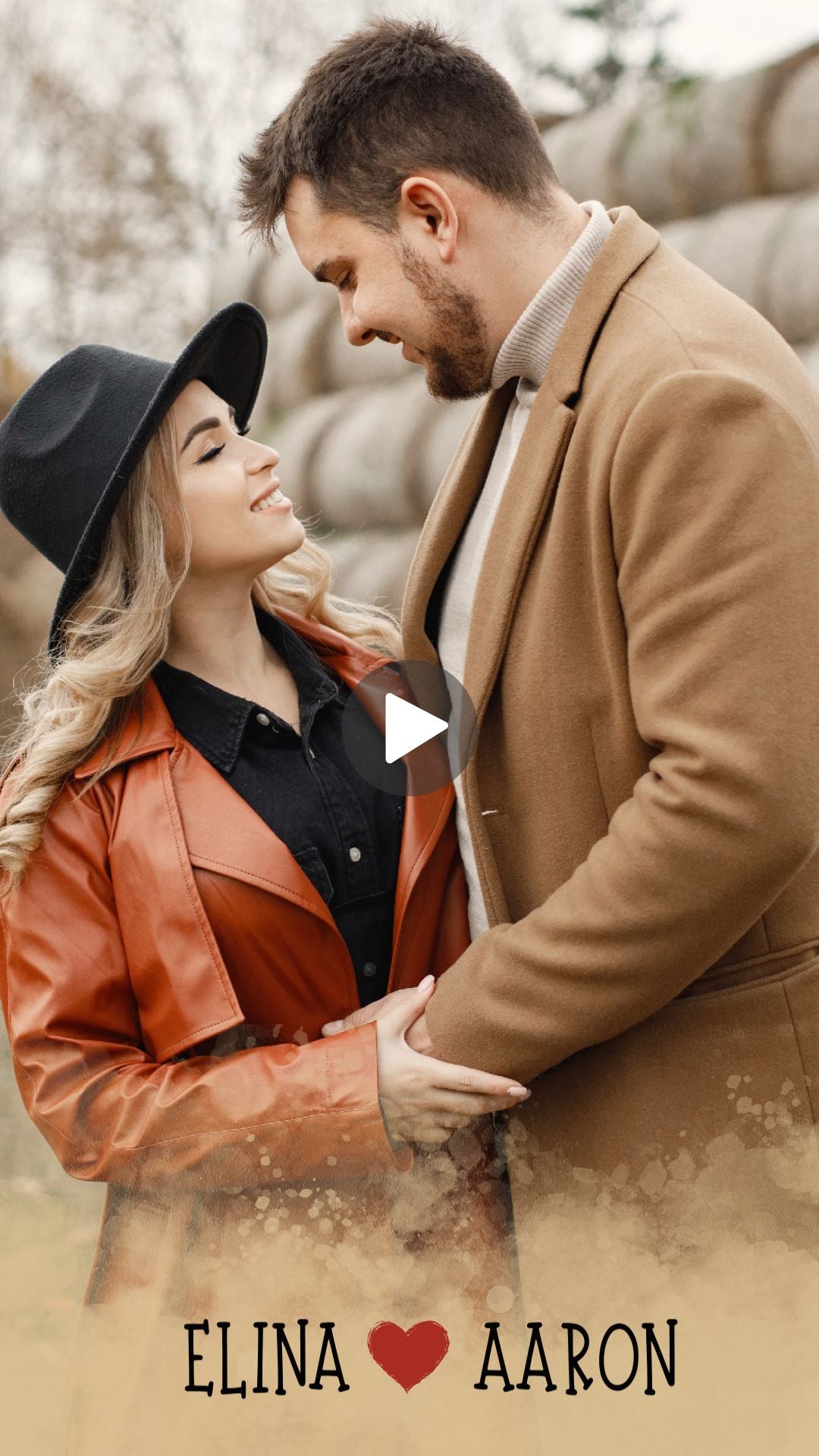 Farm Wedding Video Invitation - Love in The Beautifull Farm Wedding Digital Invite - Save The Date