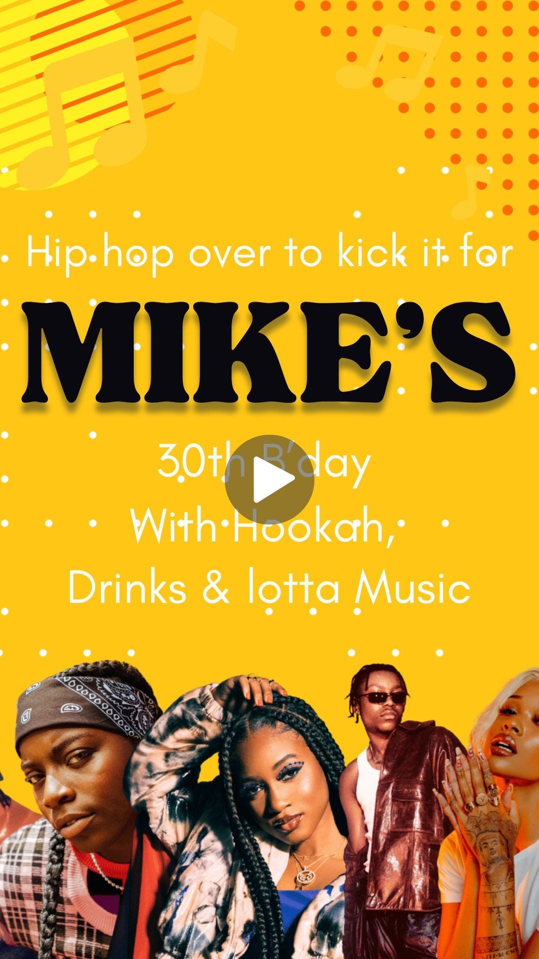 2000s Hip Hop Birthday Video Invitation - 2000s Hip Hop Theme Partry Invite