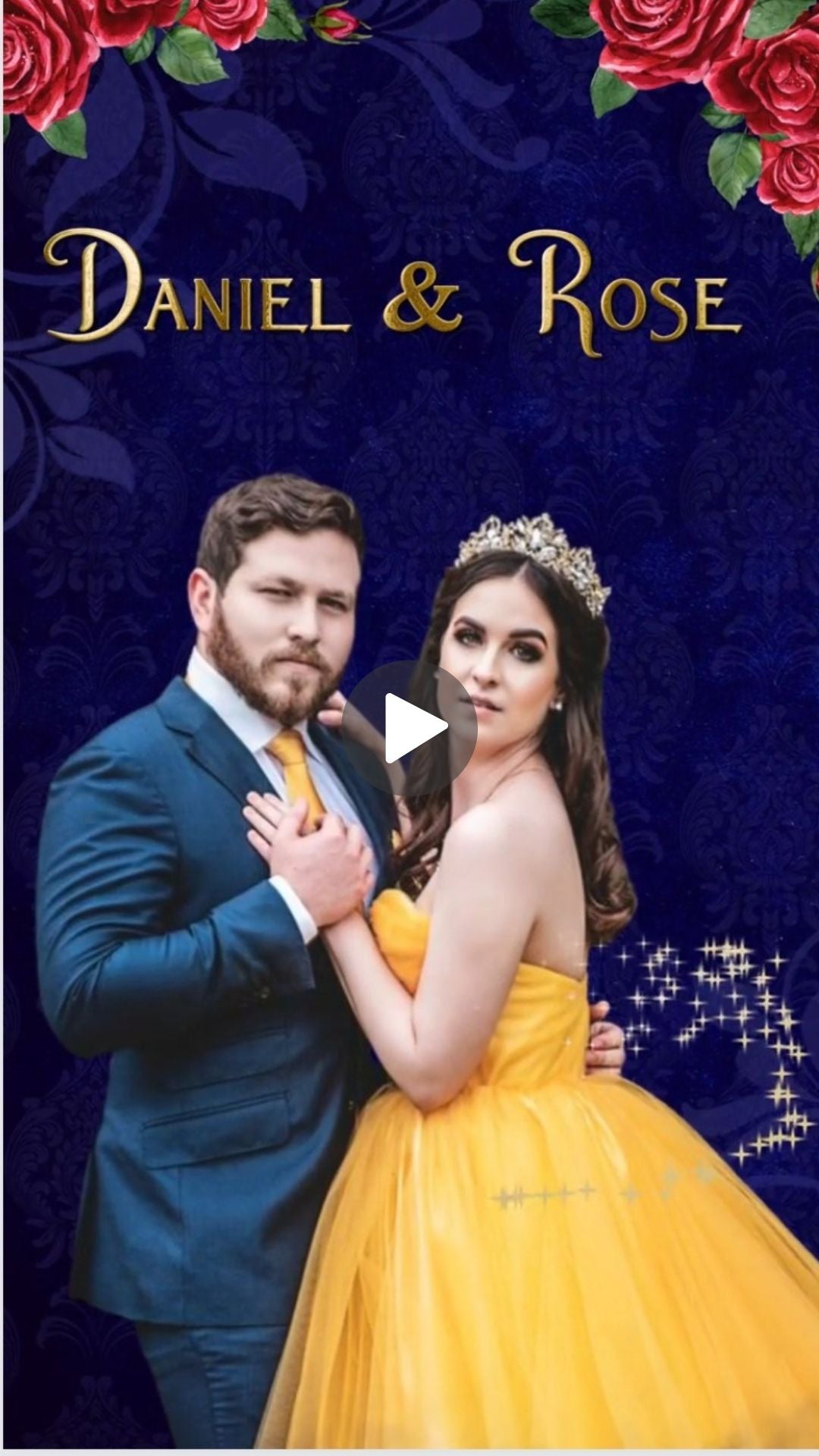 Beauty and the Beast Wedding Video Invitation - Beauty and the Beast Theme Invite - Save The Date