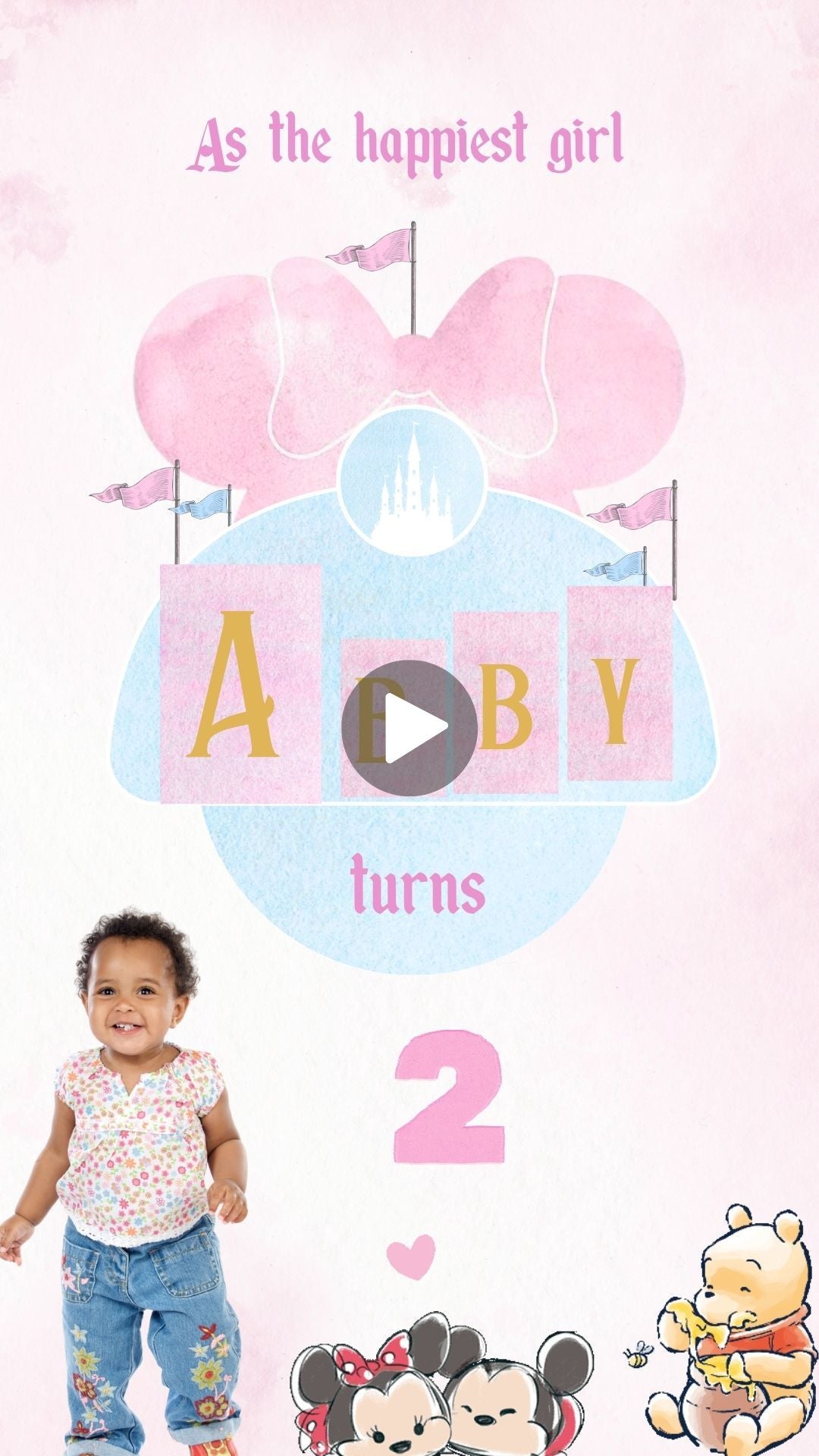 disney theme birthday invitation​