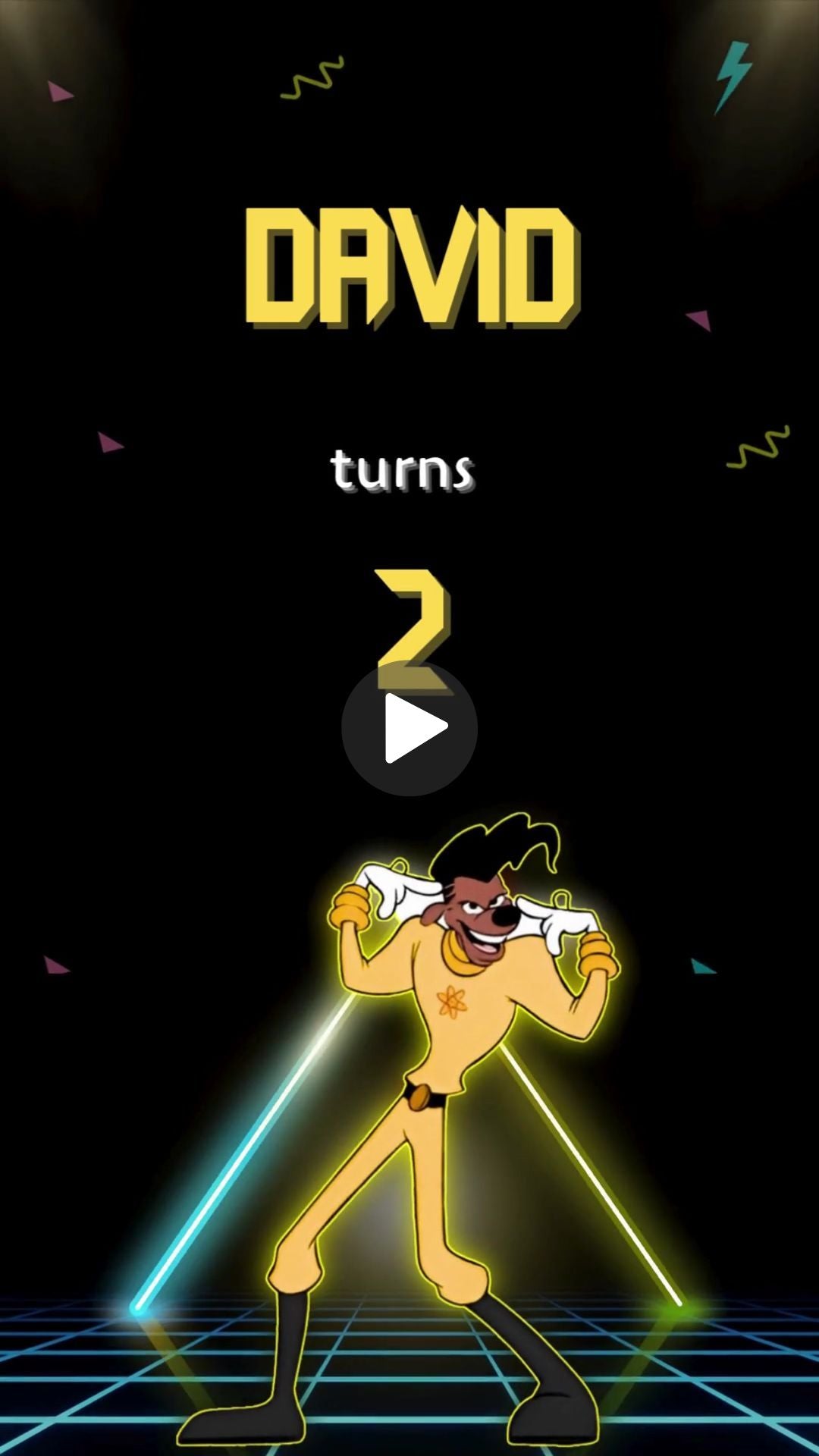 Goofy Birthday Video Invitation - Goofy Theme Digital Birthday Party Invite