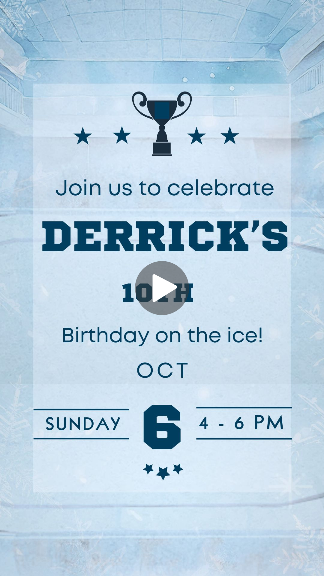 Ice Skating Birthday Bash Invitation -  Ice Skate, Spin, and Celebrate Digital Party Invite