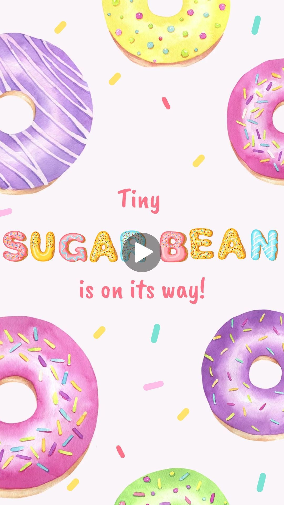 Pink Donut Baby Shower Invite  - Oh Baby Donut Party Invitation