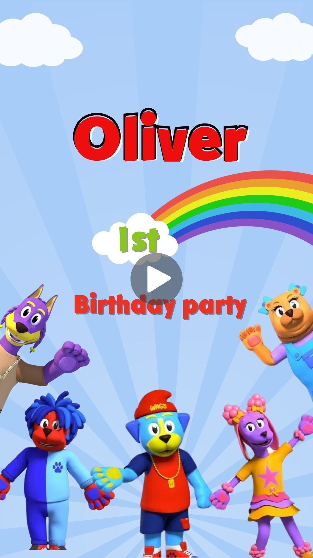 puppy themed birthday party invitations​