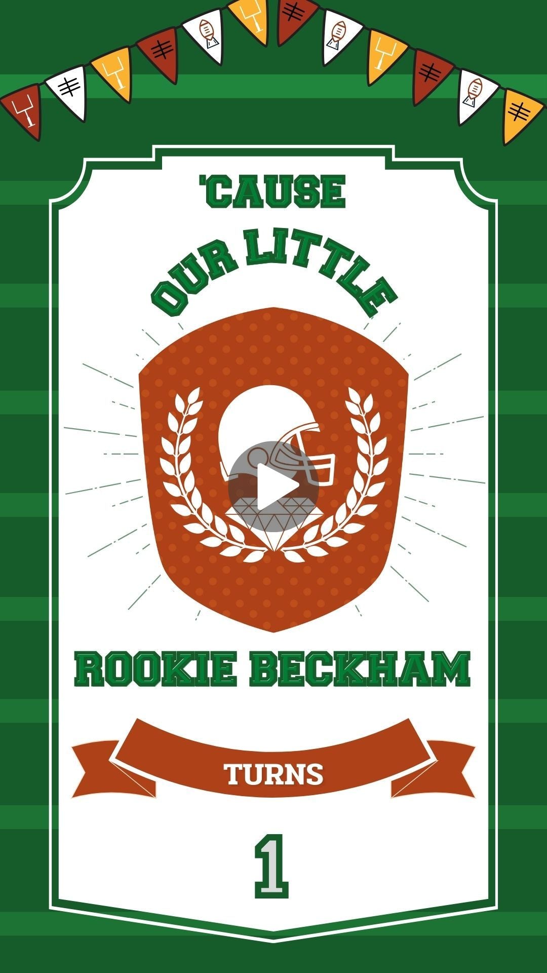 football birthday party invitations