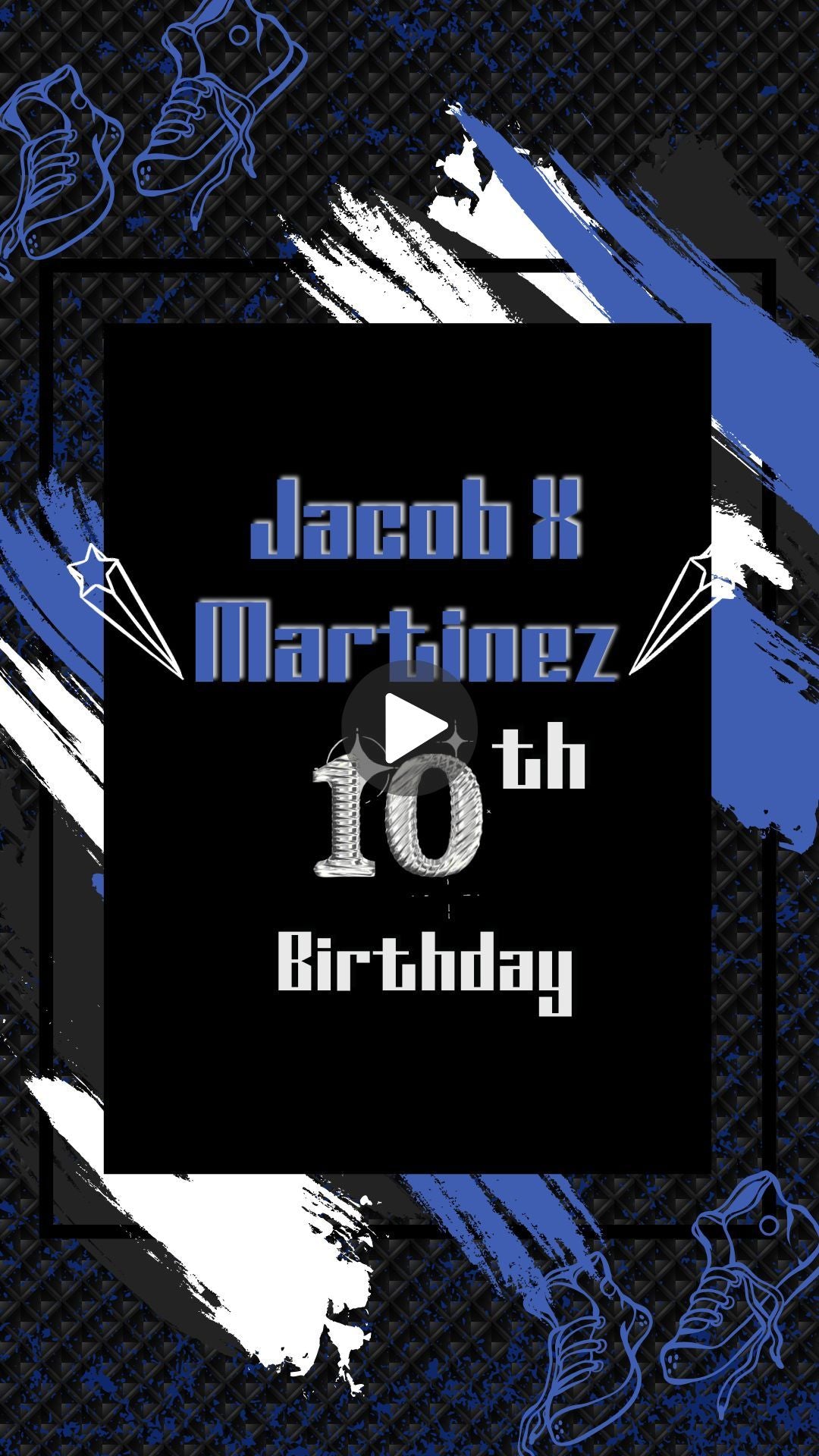 sneaker ball birthday invitation​