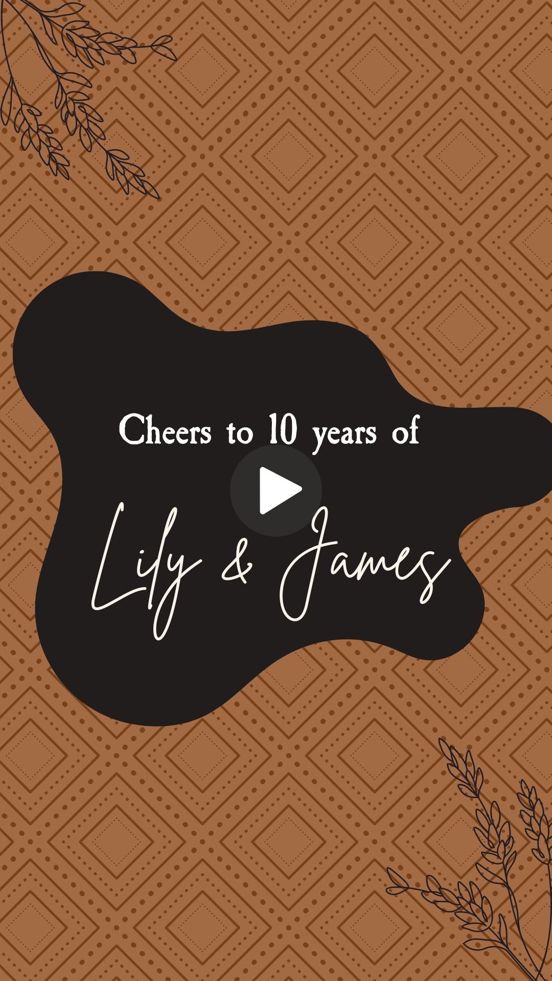 Glamping Anniversary Video Invitation - Glamping Theme Digital Anniversary Celebration Invite - Save the date