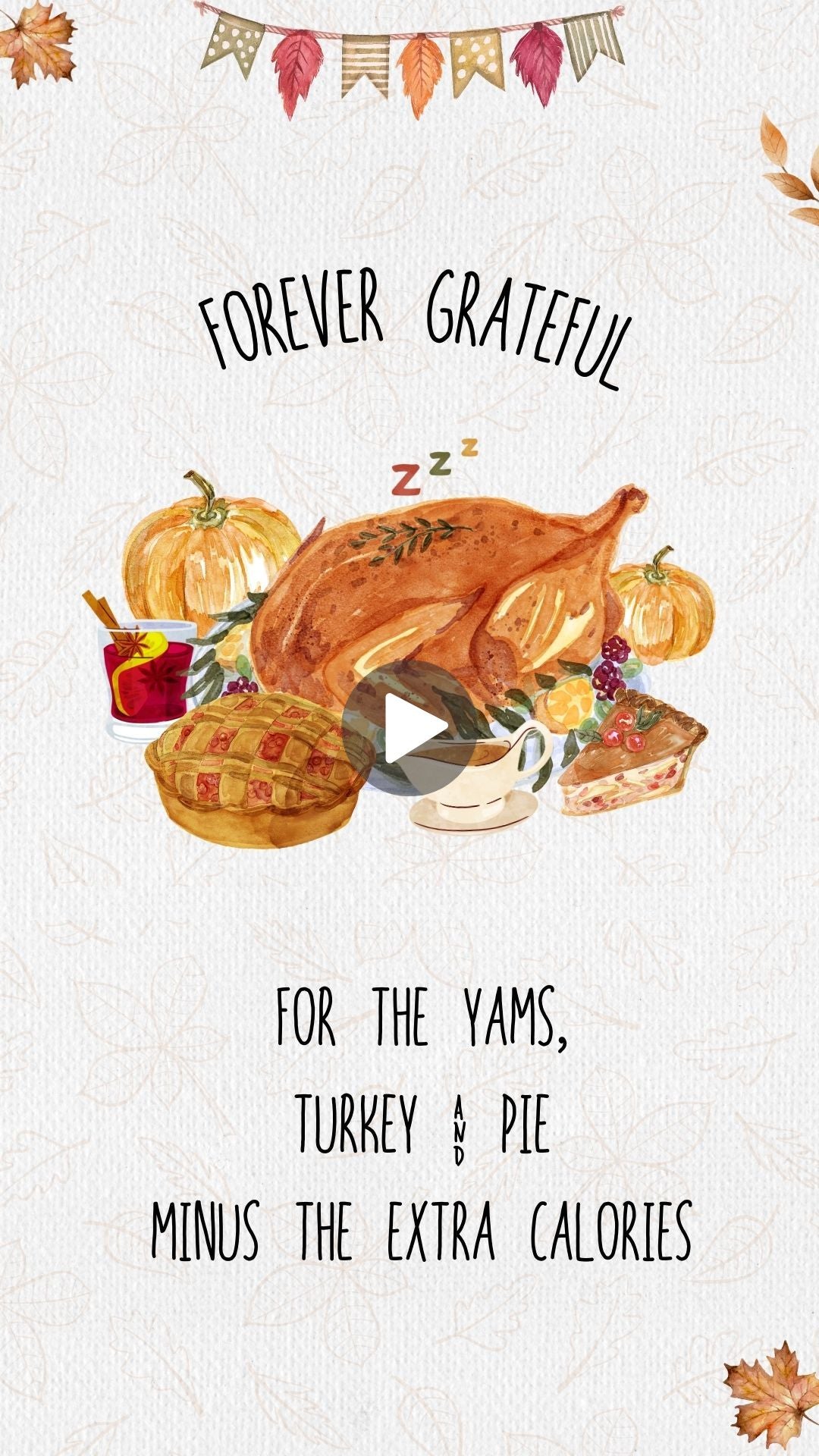 Funny Thanksgiving Greetings Video Invitation - Funny Thanksgiving Turkey Theme Digital Invite